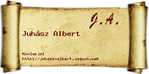 Juhász Albert névjegykártya