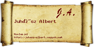 Juhász Albert névjegykártya