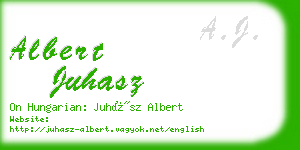 albert juhasz business card